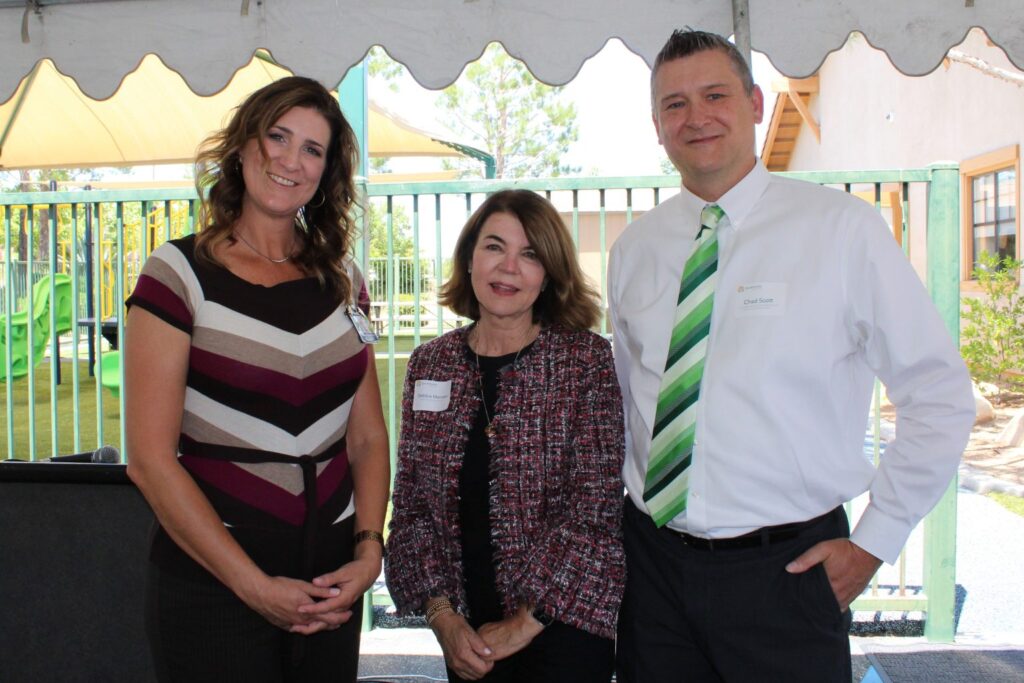 Amy Wiese, Kaiser Permanente Panorama City & Antelope Valley, with Sycamores’ Debbie Manners, and Chad Scott.